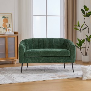 Aortzio 50.2"Wide 2 Seat Upholstered Tufted Chenille Loveseat Sofa - 1 of 4