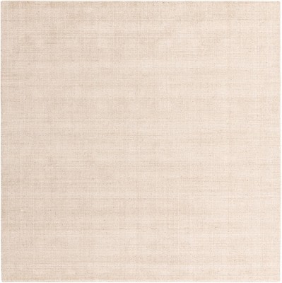Vanilla Bean 8 ft Square Hand-knotted Wool Area Rug