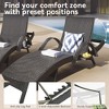 80'' Outdoor Wicker Chaise Lounge Chairs Set of 2, Patio Rattan Reclining Chair Pull-out Side Table Adjustable Backrest Ergonomic Wave Design - 4 of 4