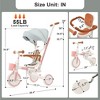 7 in 1 Stroller Baby Tricycle for 18-72 Months, Multifunctional Toddler Trike with Removable Push Rod, Canopy & Guardrail - ModernLuxe - 3 of 4