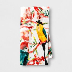 Floral/Bird Hand Towel - Opalhouse , White