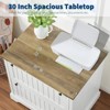 2 Drawer File Cabinet, 30" Wood Lateral Filing Cabinet w/File Folders for A4/Letter/Legal Size, Rustic Storage Cabinet Storage for Home Office - 4 of 4