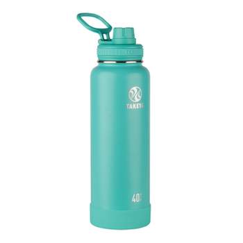 Thermos 32 oz Canteen Hydration Bottle W Silicone Sleeve - Green