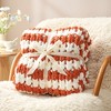 Handmade Chenille Throw Blanket , Chunky Knit Cable Knitted Crochet Blanket-Amelie Home - 2 of 4