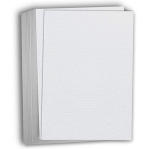 Hamilco 5x7 Gray Linen Cardstock Paper Blank Index Cards Flat Card Stock 80lb Cover 100 Pack - 1 of 4