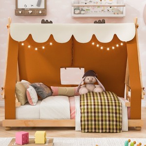 Polibi Kids Tent House Bed with Lights and Skylight - 1 of 4