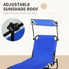 CAVINAS 2PC Reclining Oxford Beach Chair with Adjustable Sunshade,5-Position Oxford Lounge Chair for Outdoor,Lawn,Backyard - 3 of 4