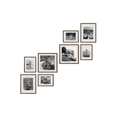 Haus and Hues Kendal Gallery Wall Frame Set with Real Glass and Mat