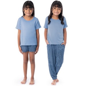 Fruit of the Loom Girls Loose Fit 3-Piece Pajama Set - 1 of 4