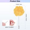 Unique Bargains Wedding Camellia Flower Groom Boutonnieres Lapel Pins for Men 1 Pc - 3 of 4