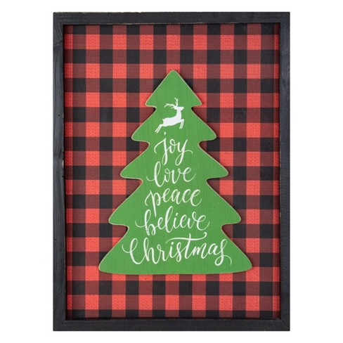 Buffalo Plaid Christmas Tree Decorations