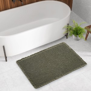 Deconovo Waffle Grid Bathroom Floor Mat Non Slip Absorbent Rug - 1 of 4