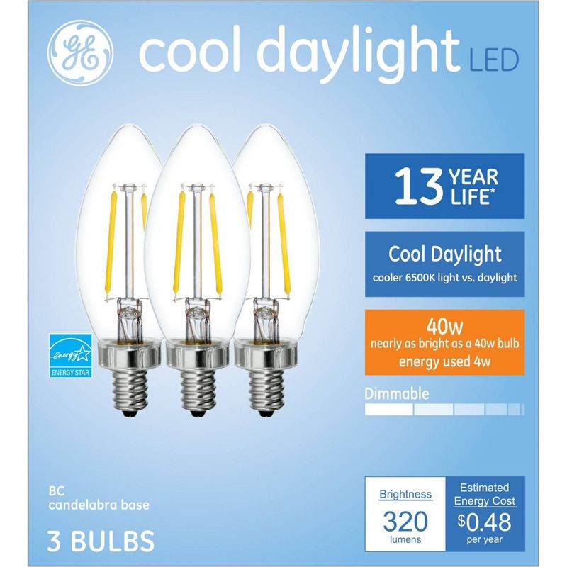 GE 2pk Cool Daylight 40W CAC LED Light Bulbs, 1 of 5