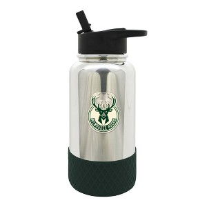 NBA Milwaukee Bucks 32oz Thirst Hydration Water Bottle - Silver - 1 of 3