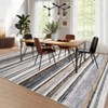Modern Area Rug 6x9 Washable Striped Accent Carpet with Non-Slip Backing, Stain-Resistant Low Pile Indoor Mat, Foldable Contemporary Throw Rug - 3 of 4