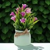 Unique Bargains Artificial Plants Spring Grass with Lily Blossoms Plastic 3.07"x3.07"x7.48" 1 Pc - 2 of 4