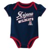 NCAA Arizona Wildcats Infant Girls' 3pk Bodysuit - 4 of 4