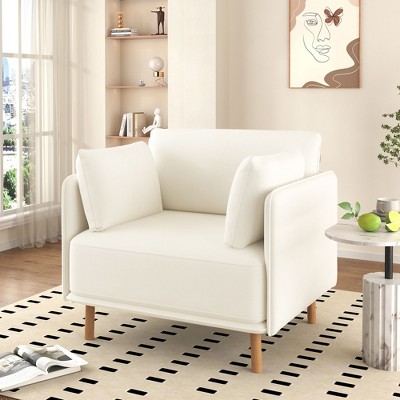 NicBex Modern Accent Chair with Soft Cushions Upholstered Comfy Chair Lounge Chair with Wooden Legs for Living Room, Bedroom