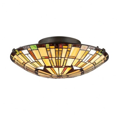 Quoizel Lighting Reed 2 - Light Semi-Flush Mount in  Vintage Bronze