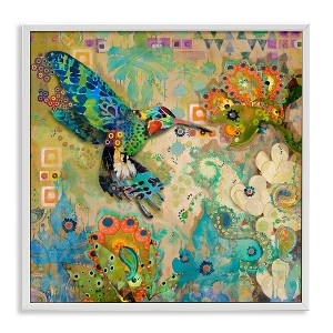 Stupell Industries Boho Hummingbird Pattern Framed Giclee Art - 1 of 4