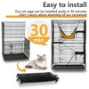 FDW 48in Cat Cage Multi-Level Cage 4 Tier Cat Enclosure Cat Crate Cat Kennel Ferret Cage 360° Rotating Casters Cat Kitten, Black - 4 of 4