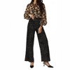 Women's Vee Woven Gold Floral Blouse - FLYING TOMATO - 2 of 4