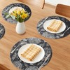 REGALWOVEN Placemats Set of 6 Plastic Placemats for Kitchen Dining Table Decor Table Placemats Wipeable Floral Table Mat - 2 of 4