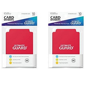 Ultimate Guard 2 Packs Ultimate Guard Red Card Dividers (10) Standard Size Individual Pack - 1 of 4