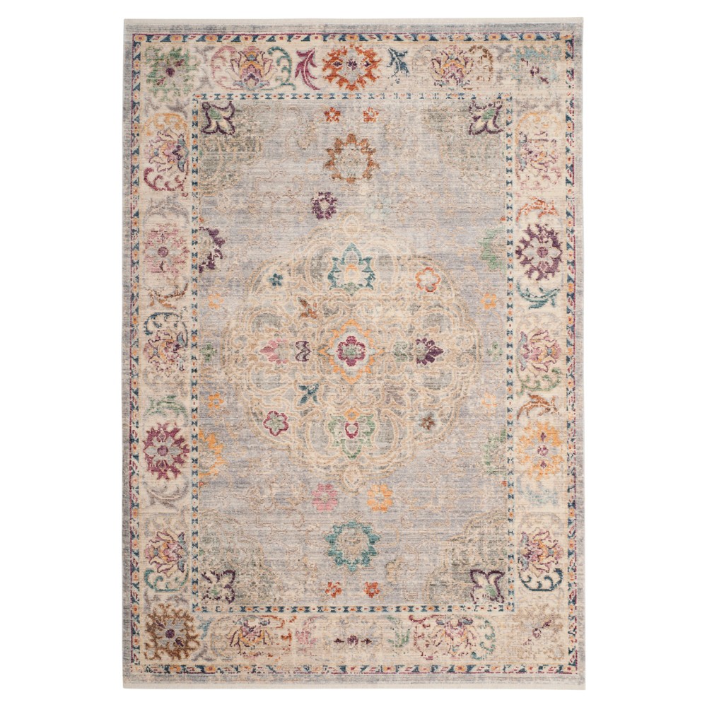 Light Gray/Cream Medallion Loomed Area Rug 5'x8' - Safavieh