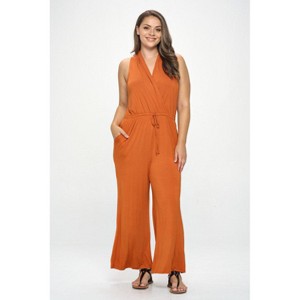 WEST K Women's Jillian Plus Size Sleeveless Knit Jumpsuit - 1 of 3