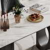 CAVINAS Dining Table Sintered Stone Composite Tempered Glass Table with Carbon Steel Base - 2 of 4
