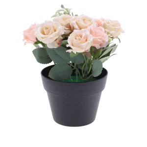 Unique Bargains Artificial Plants Rose Plastic 3.74"x3.74"x7.48" 1 Pc - 1 of 4