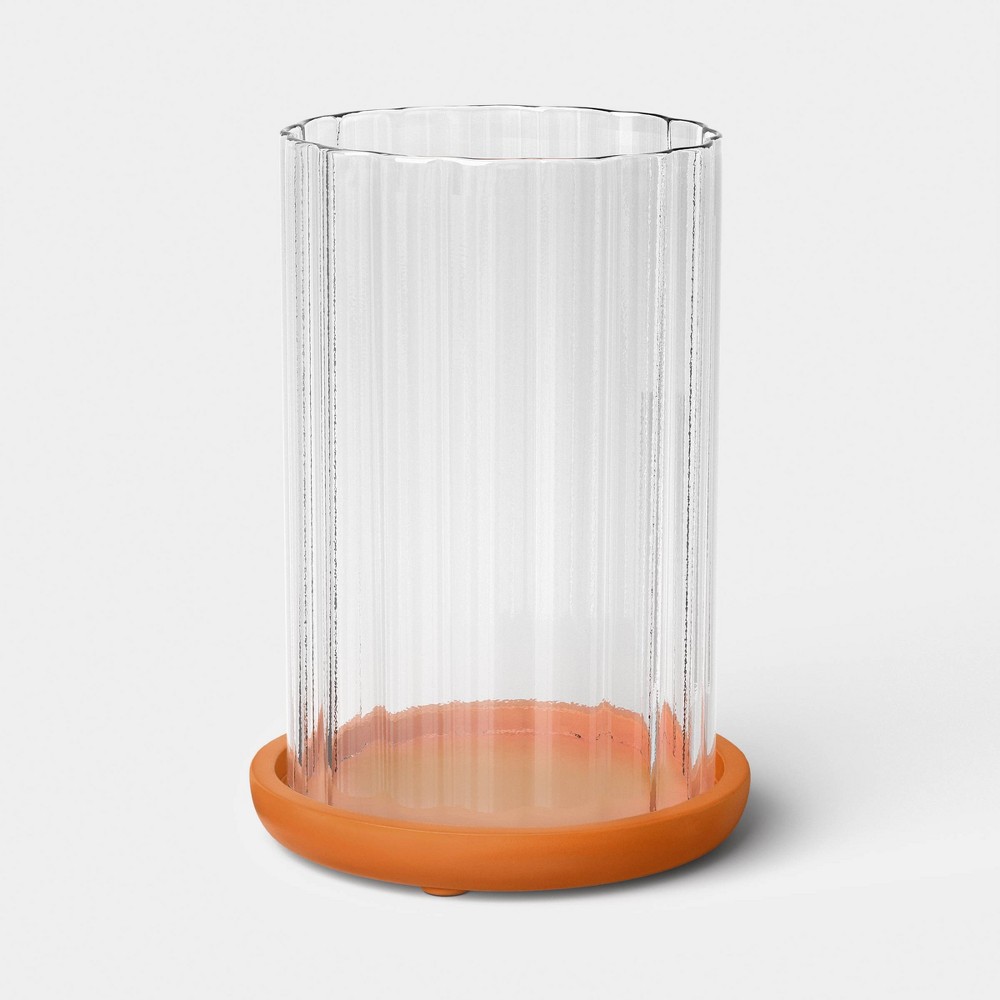 12"x8" Terracotta with Glass Lantern - Threshold™