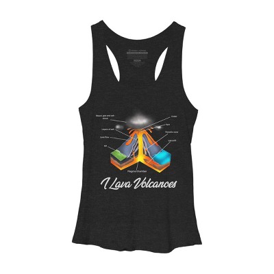 Women's Design By Humans I Lava Volcanoes By ZeusSE Racerback Tank Top