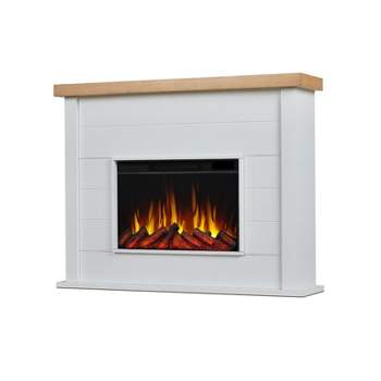 Real Flame Marshall 49" Slim Electric Fireplace, White