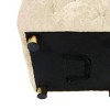 GlasFlength Ottomans and Benches Velvet Upholstered Ottoman with Modern Simple Fashion Elegant Design for Living Spaces, Beige, 18.9"*18.9"*17.32" - 3 of 4