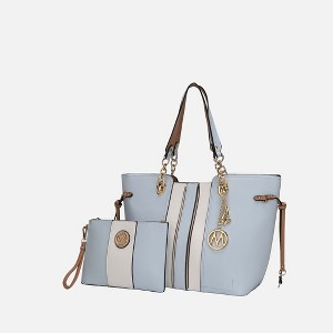 MKF Collection Holland Tote Bag with Wristlet by Mia K - Light Blue - 1 of 4