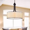 22" x 22" x 11" Shoshone Chandelier Brown - Warehouse Of Tiffany: ETL Listed, Linen Shade, Metal Body, 4-Bulb Ceiling Fixture - 2 of 4