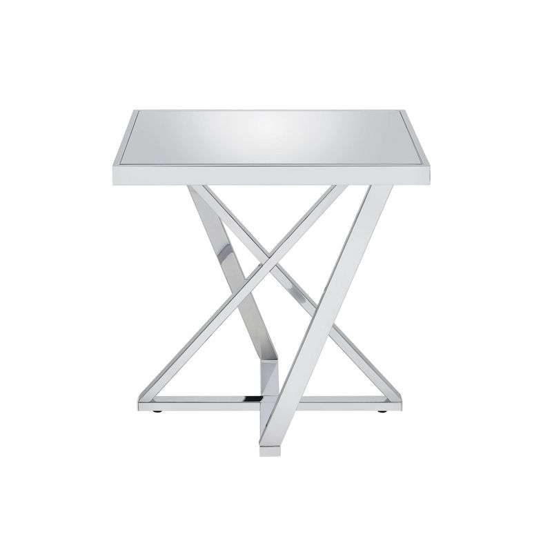 Drubeck Glam Mirrored End Table Chrome - HOMES: Inside + Out, 6 of 9