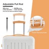 Suitcase Set 3 Piece for Women,Hardshell Suitcase Set Vintage Pink Travel Luggage set for Women and Men TSA Lock Double Spinner Wheels Vintage White - 2 of 4