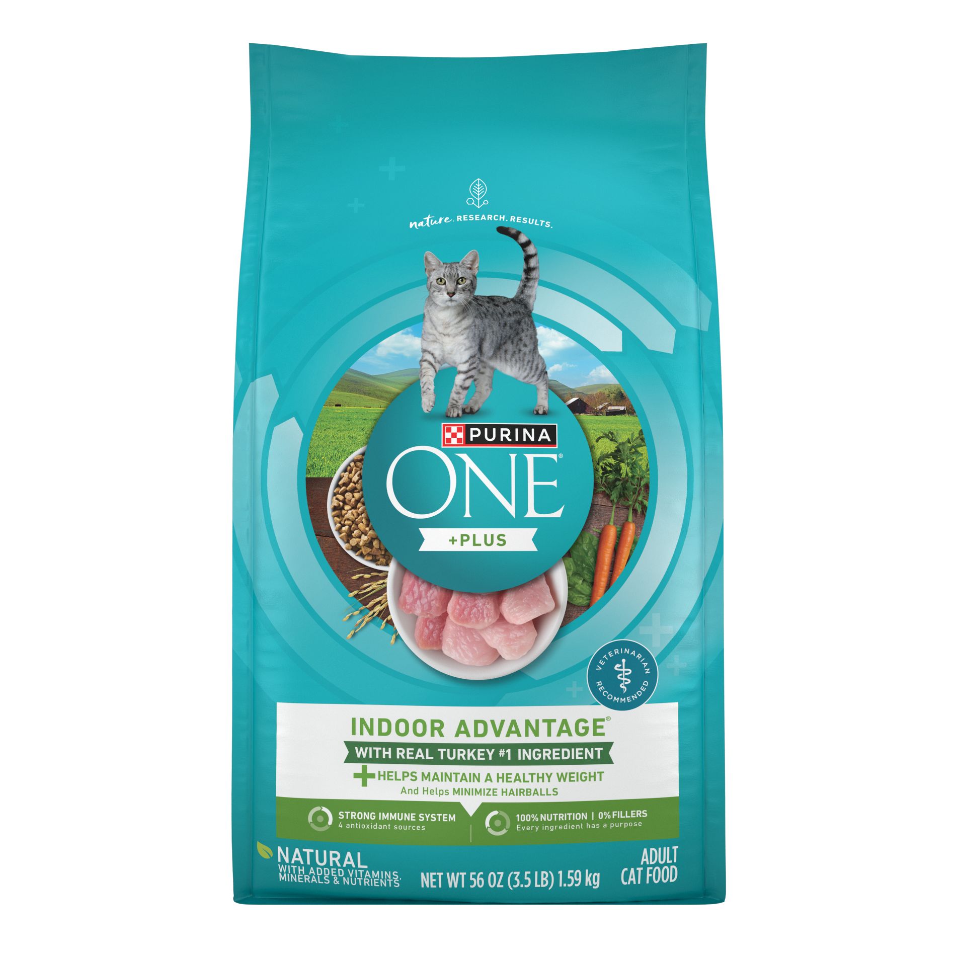 Purina ONE Indoor Advantage Natural Dry Cat Food with Turkey for Indoor Cats