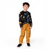 Deux par Deux Boy Long Sleeve Organic Cotton Allover Monsters Print Tee - 3 of 4