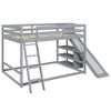 NicBex Full over Full Bunk Bed with Full-Length Guardrail and Slide,Loft Bed with Ladder and Storage Shelves,Noise Reduced Bunk Beds for Bedroom - 2 of 4