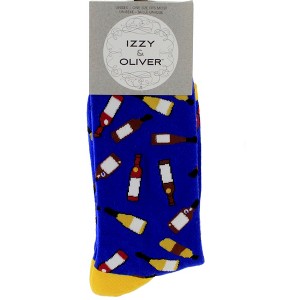 Novelty Socks 11.0" Wine Bottle Socks Blue Party Celebrate Unisex Enesco  -  Socks - 1 of 3