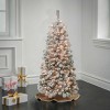 National Tree Company First Traditions Pre-Lit Medium Flocked Acacia Hinged Artificial Christmas Tree Clear Lights - 3 of 3