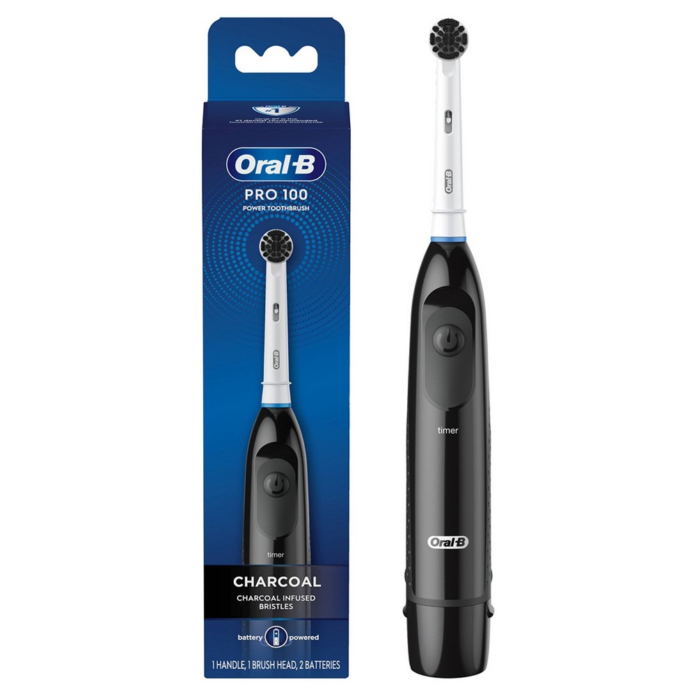 Photos - Electric Toothbrush Oral-B PRO 100 Charcoal Battery Brush - Soft 