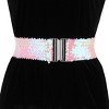 Allegra K Women's Halloween Wide Waist Belts Interlock Buckles Sequins Decor Stretchy Belts 2Pcs - 3 of 4