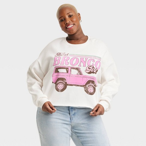 Women's Ford Bronco Girl Graphic Sweatshirt - White 3x : Target