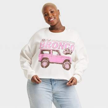 Women's Ford Bronco Girl Graphic Sweatshirt - White