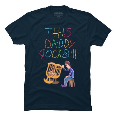 Men's Design By Humans Cute This Daddy Rocks The Baby By walrusindsutries T-Shirt